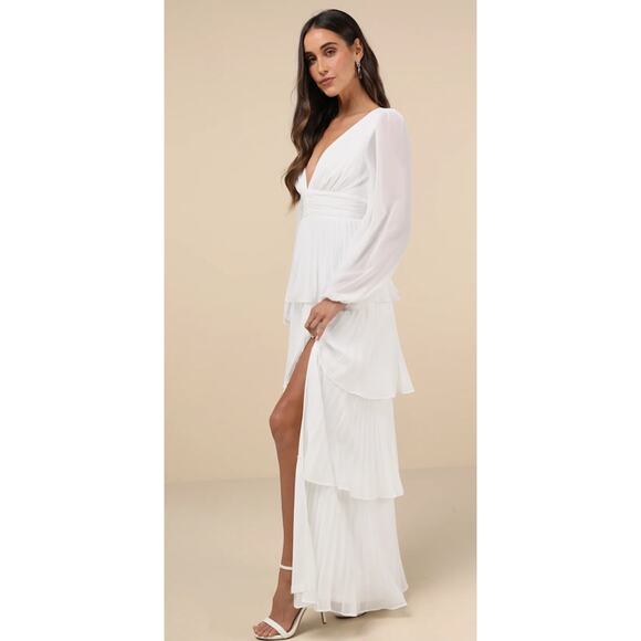 Lulu's Elegant White Maxi Dress - Picture 7 of 12
